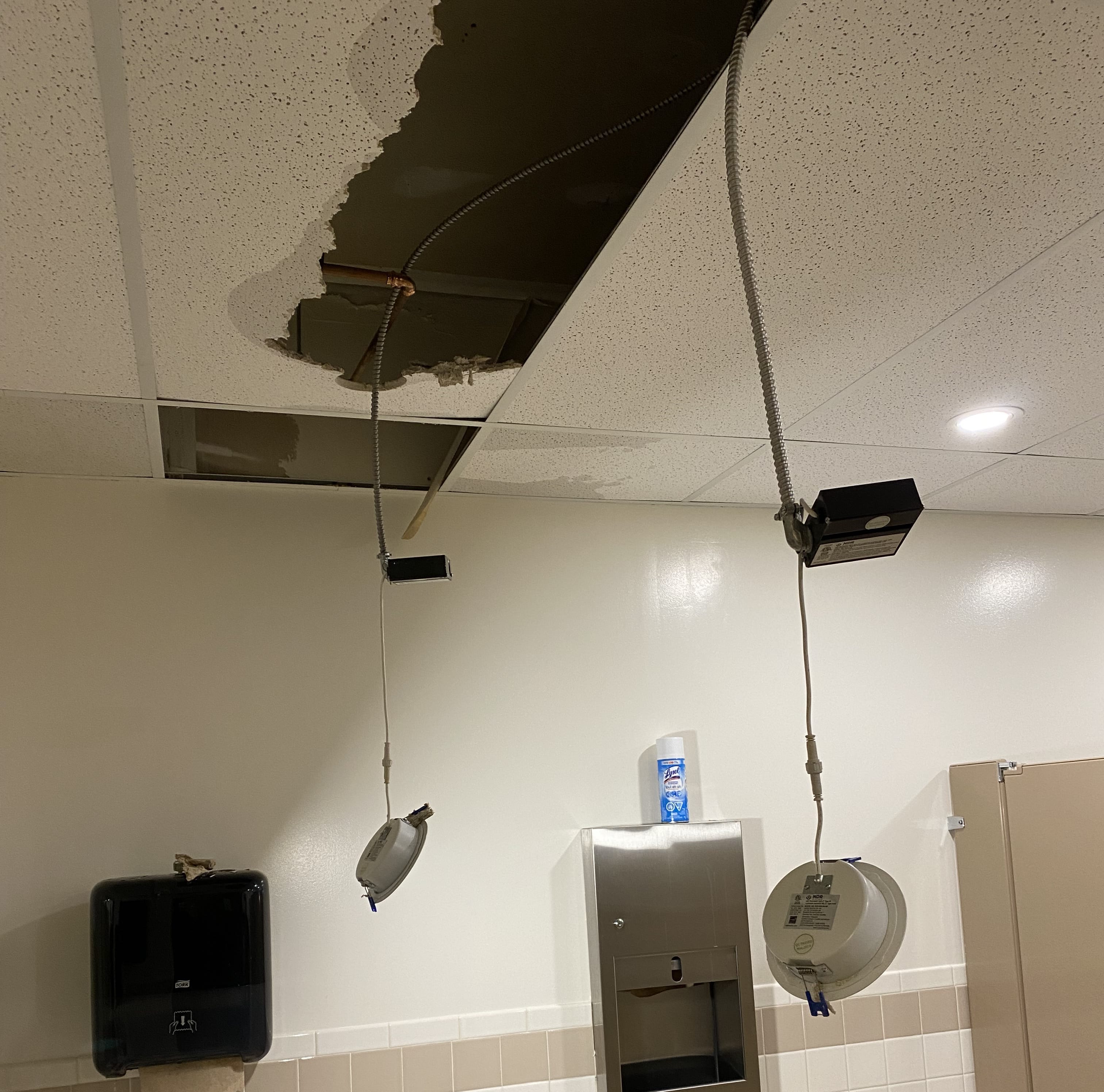 Demolition of flooded area